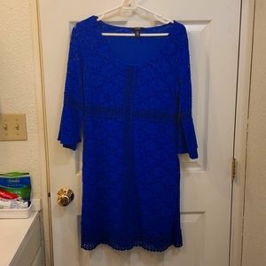 Blue lace dress